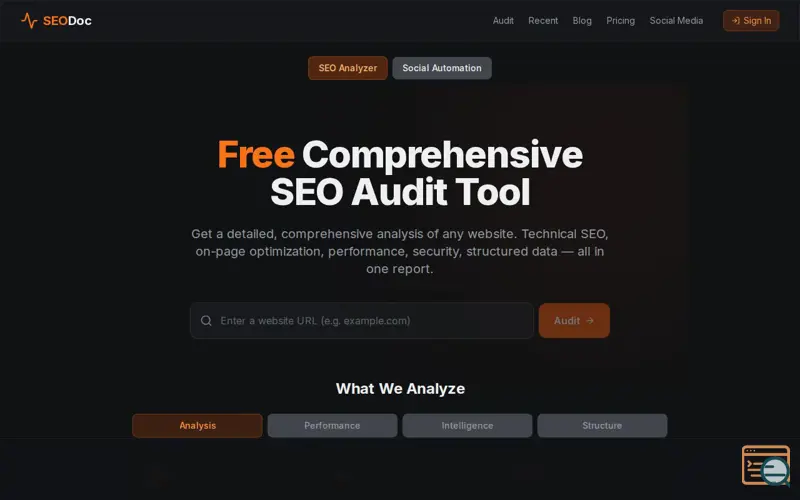 Screenshot of SEODoc