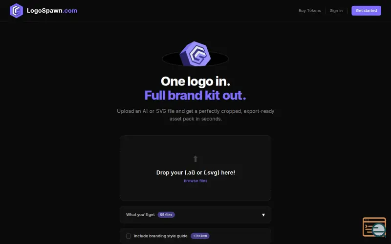 Screenshot of LogoSpawn.com