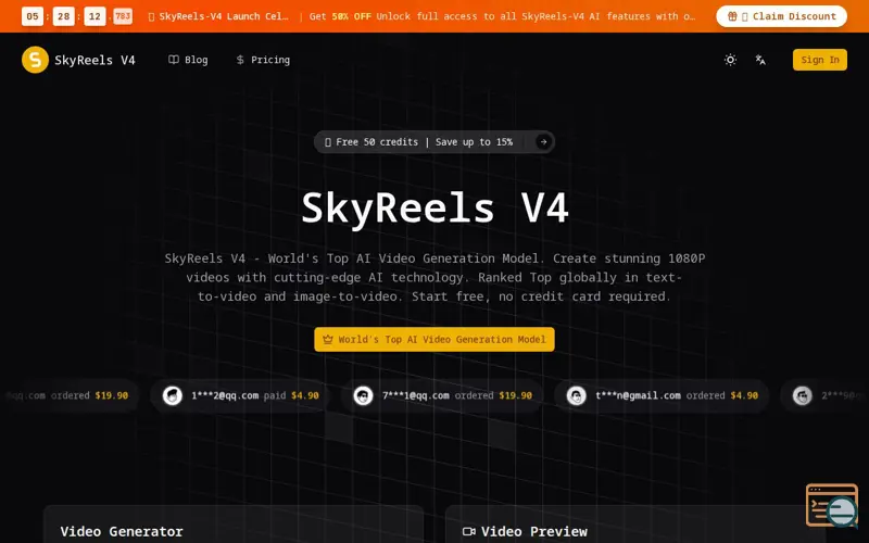 Screenshot of SkyReels V4