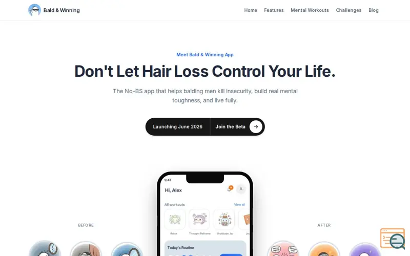 Screenshot of Bald & Winning