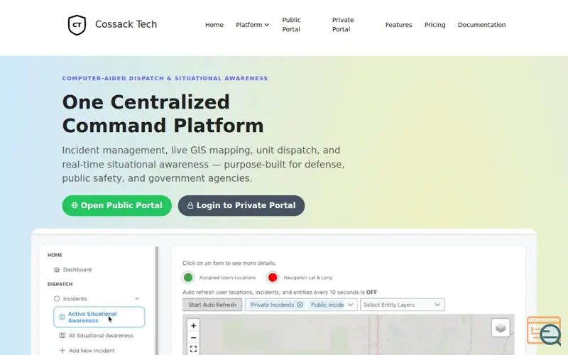 Screenshot of Cossack Tech
