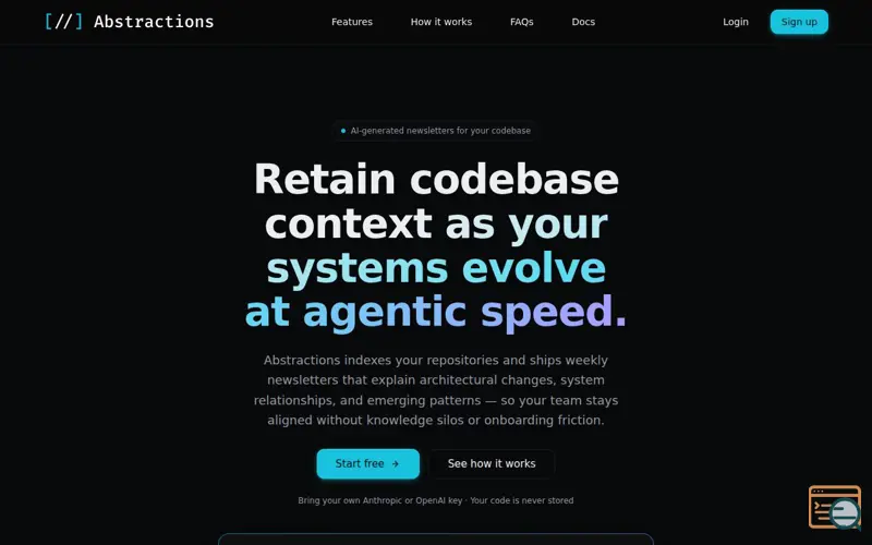 Screenshot of Abstractions