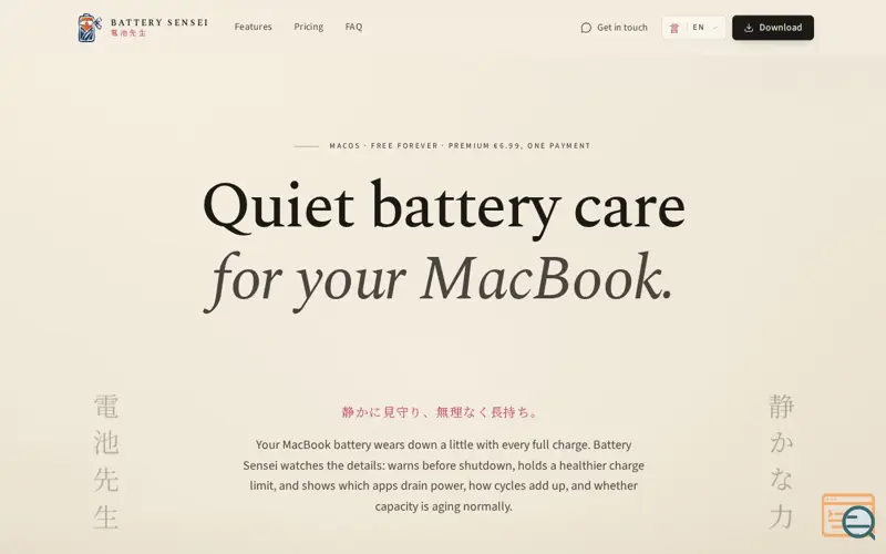 Screenshot of Battery Sensei