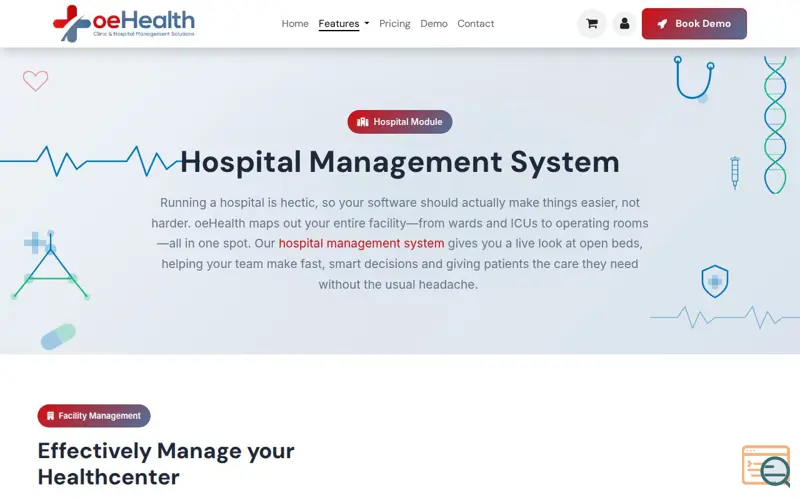 Screenshot of oeHealth