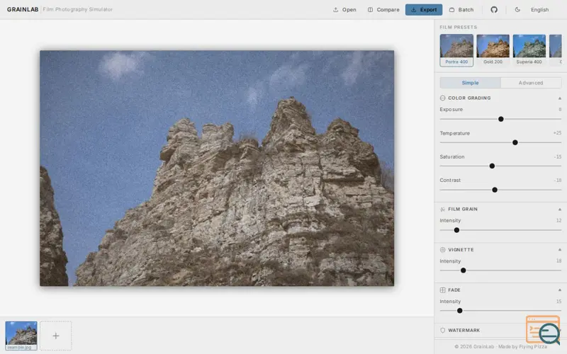 Screenshot of GrainLab