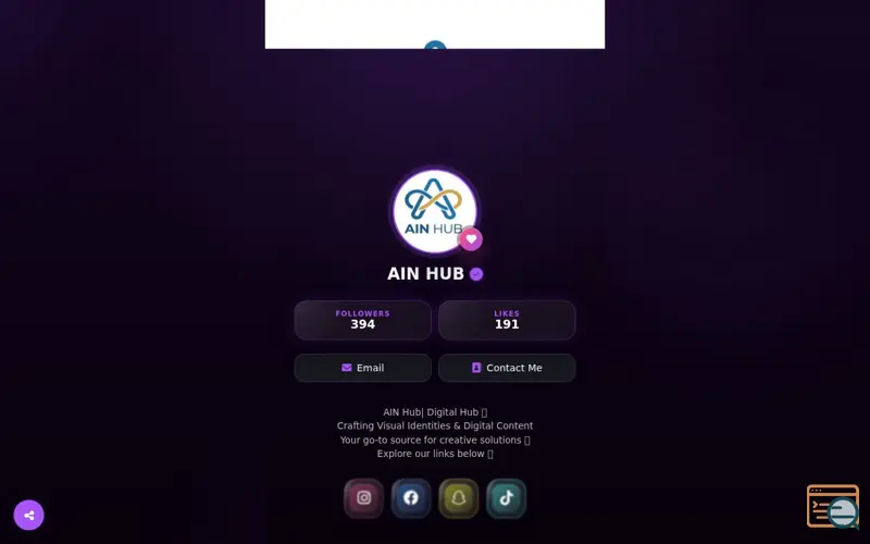 Screenshot of AIN HUB, a launch using Apple Domain Verification