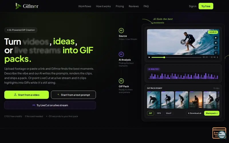 Screenshot of Gifmor
