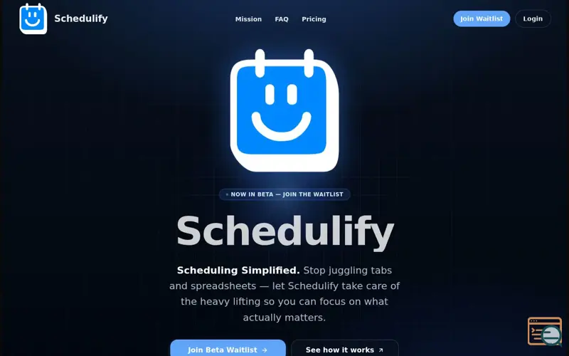 Screenshot of Schedulify