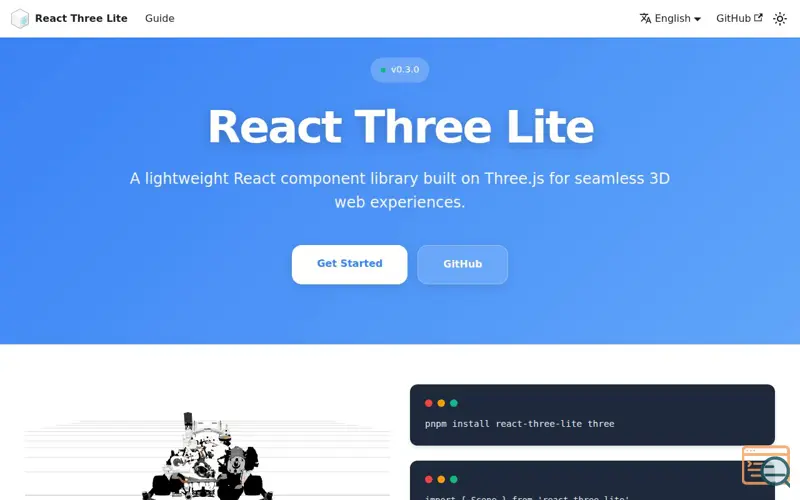 Screenshot of React Three Lite