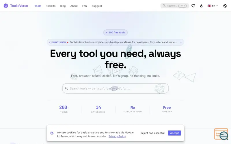 Screenshot of TooliaVerse