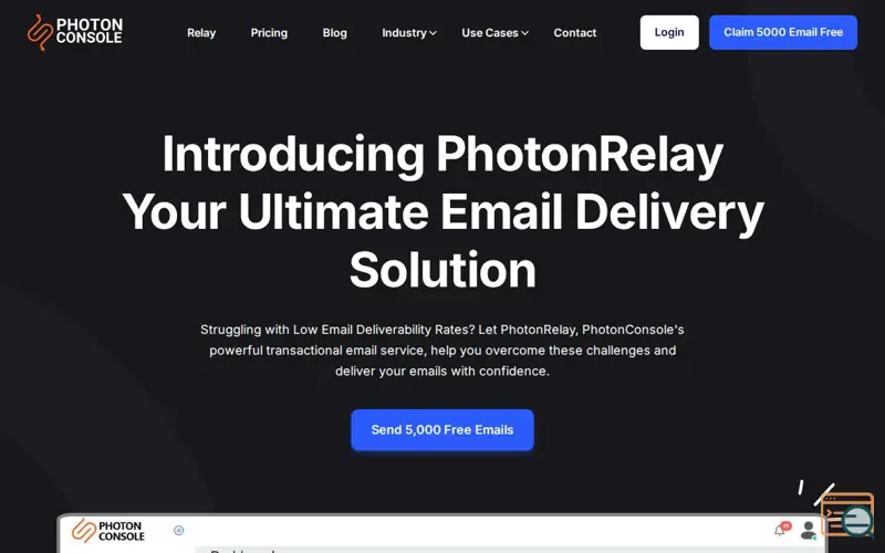 Screenshot of Photon Console