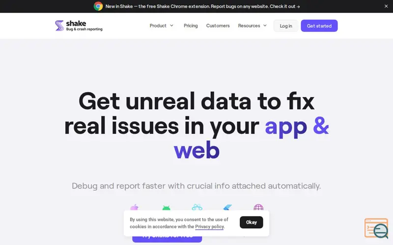 Screenshot of Shake Releases