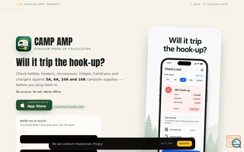 Screenshot of Camp Amp: Caravan EHU