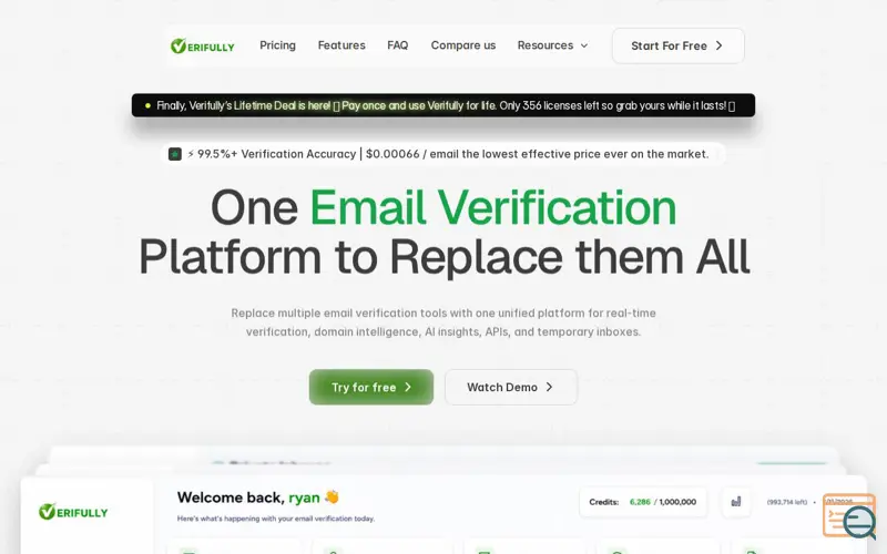 Screenshot of Verifully