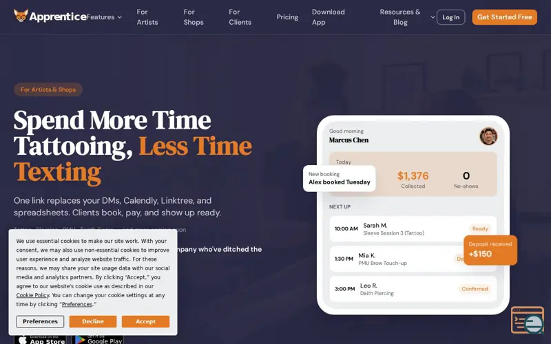 Screenshot of Apprentice