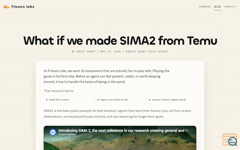 Screenshot of Frisson-labs