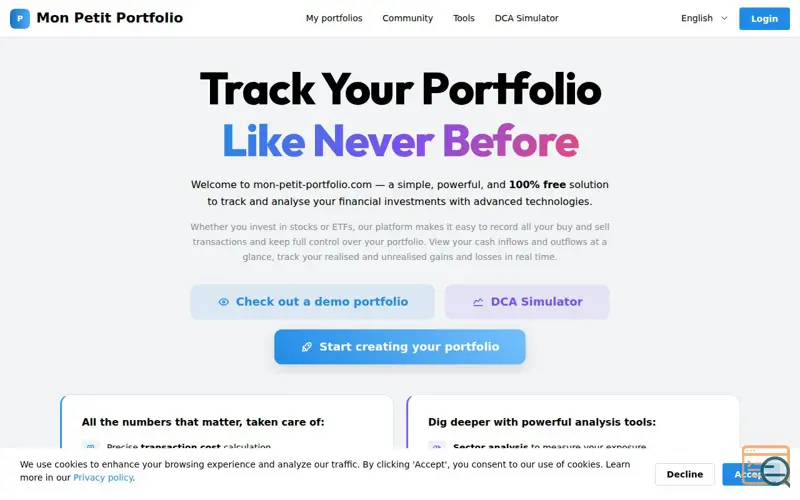 Screenshot of Mon Petit Portfolio