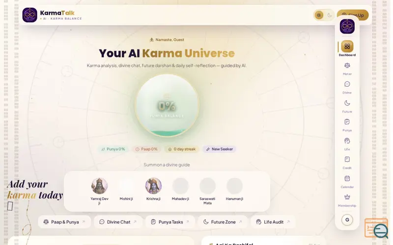 Screenshot of Karma Talk AI
