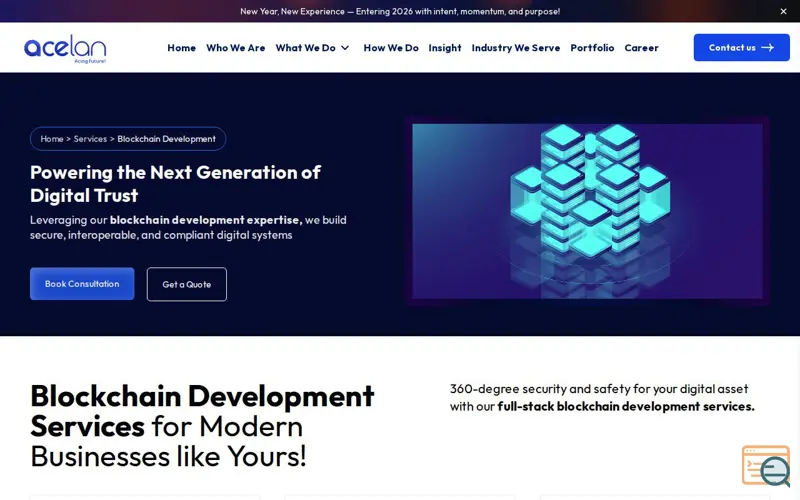 Screenshot of Acelan Blockchain Solutions
