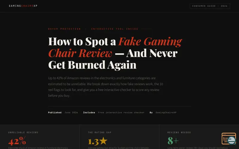 Screenshot of GamingChairsXP Checker