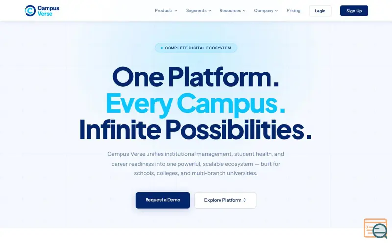 Screenshot of Campus Verse