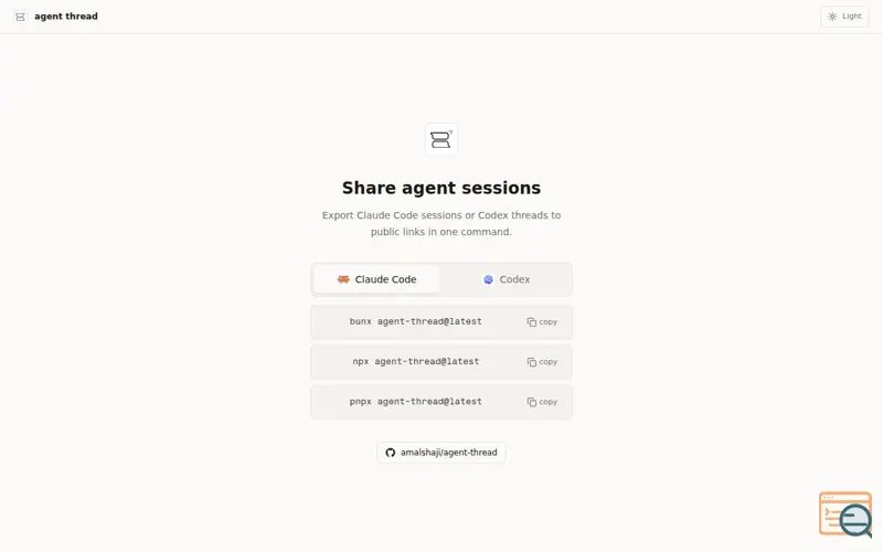 Screenshot of Agent threads
