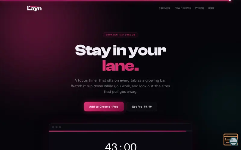 Screenshot of Layn
