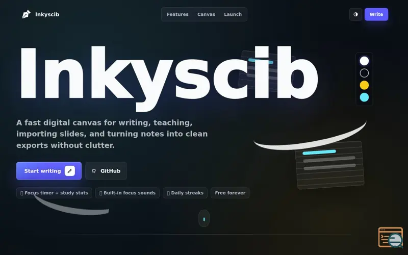Screenshot of Inkyscib