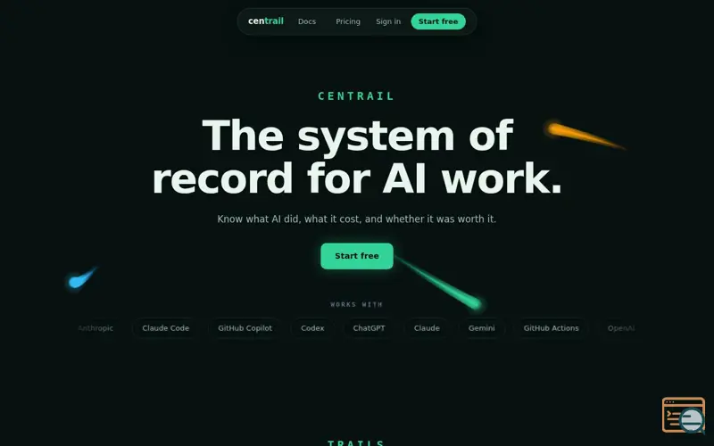 Screenshot of Centrail