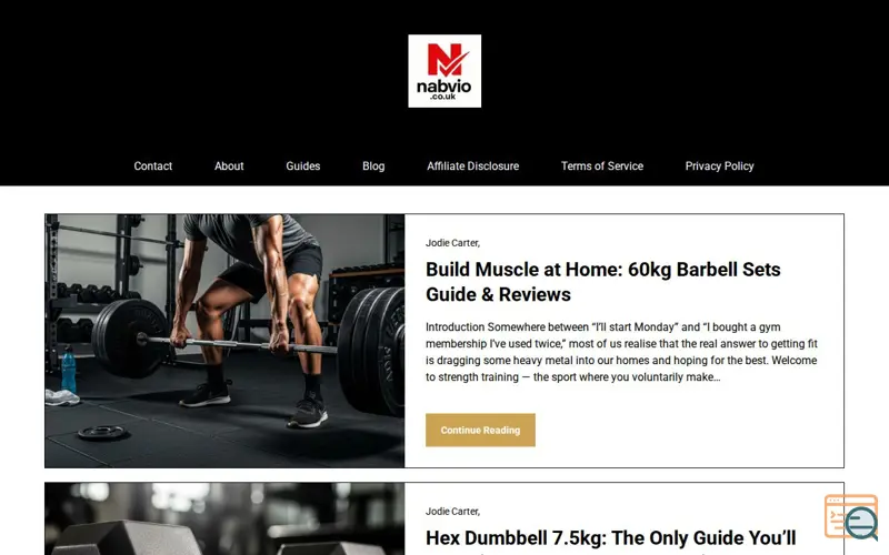 Screenshot of nabvio.co.uk