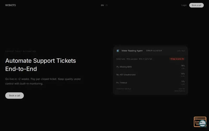 Screenshot of WISNOTS