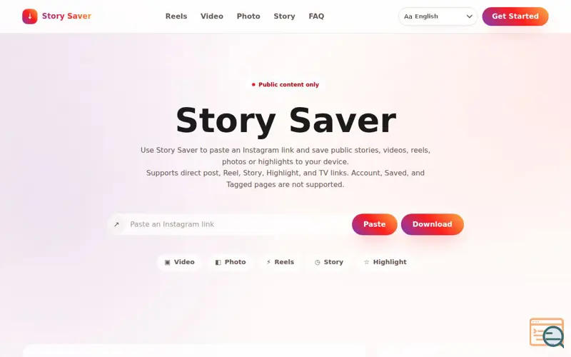Screenshot of Story Saver