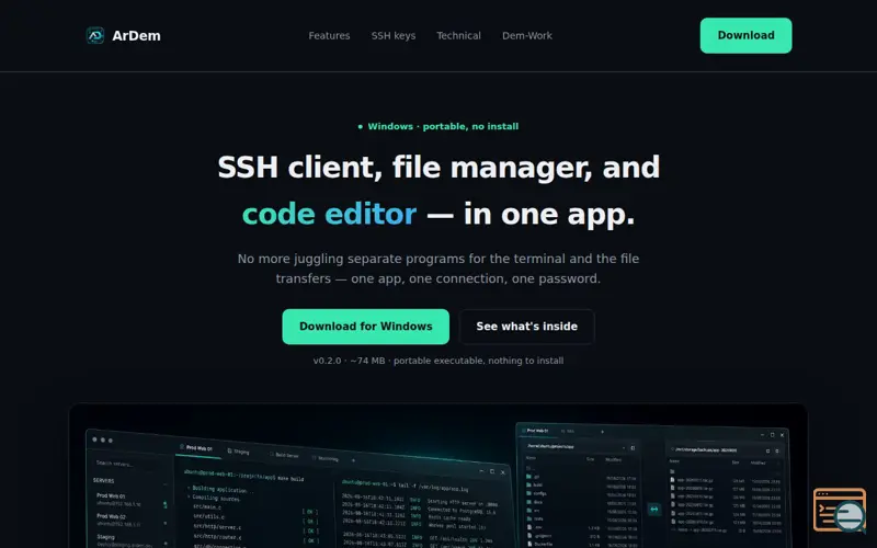 Screenshot of ArDem