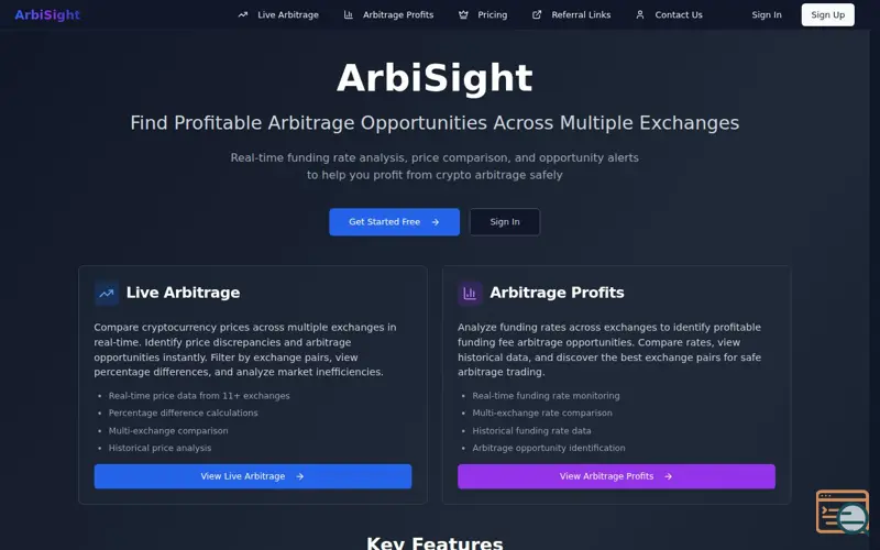Screenshot of ArbiSight