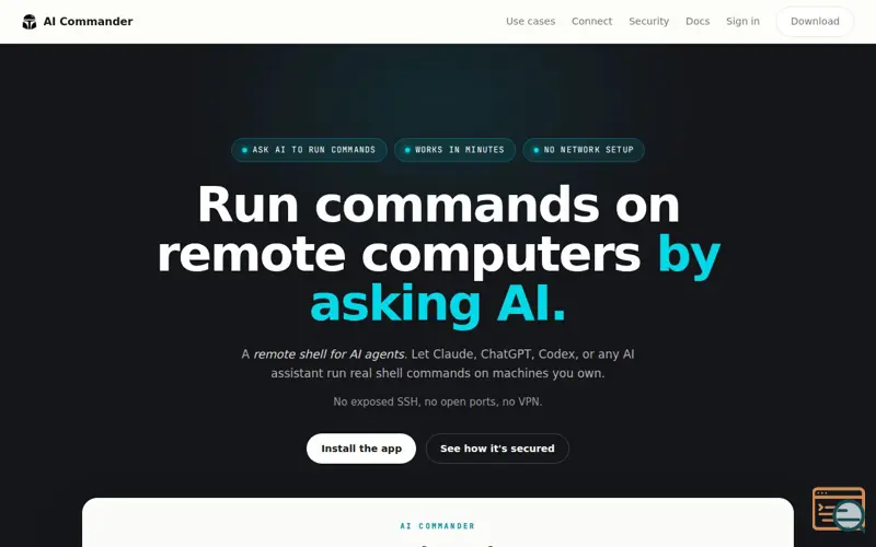 Screenshot of AI Commander