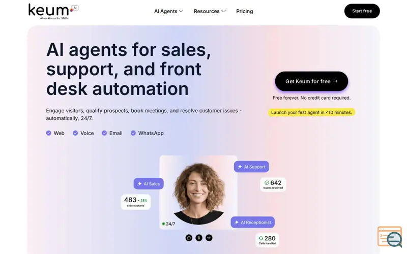 Screenshot of keum.ai