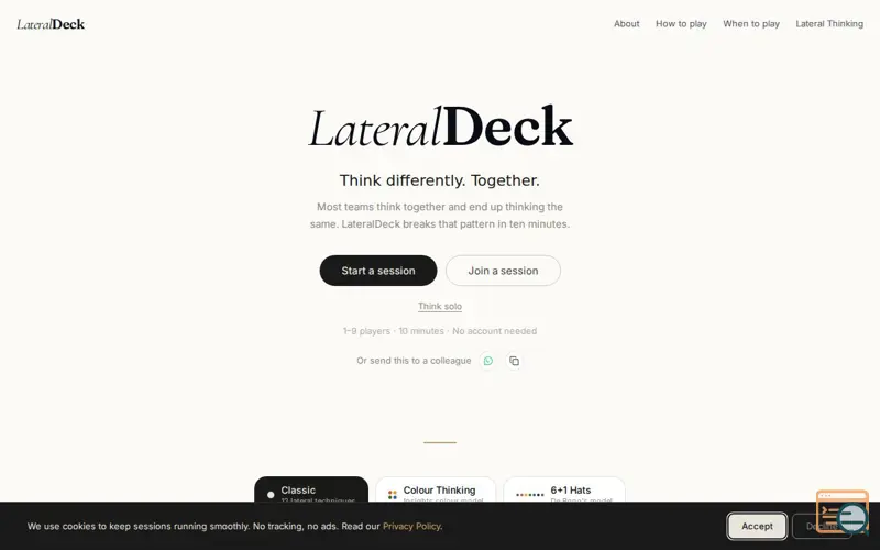 Screenshot of LateralDeck 