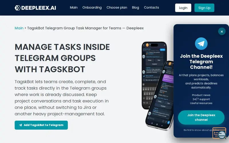 Screenshot of TagskBot