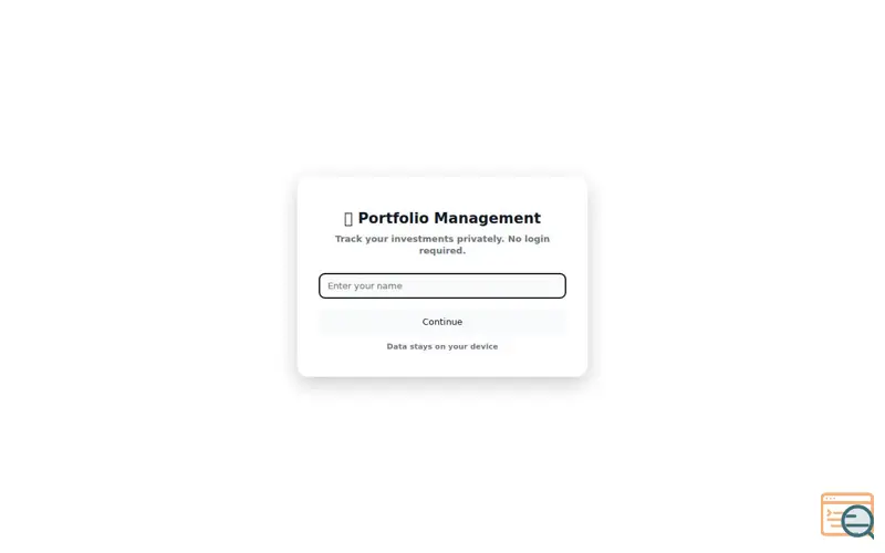 Screenshot of WatchMyFolio