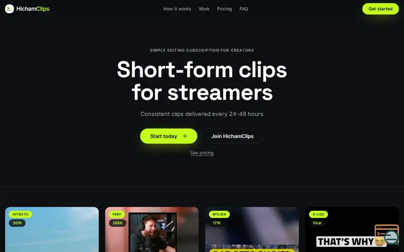 Screenshot of HichamClips