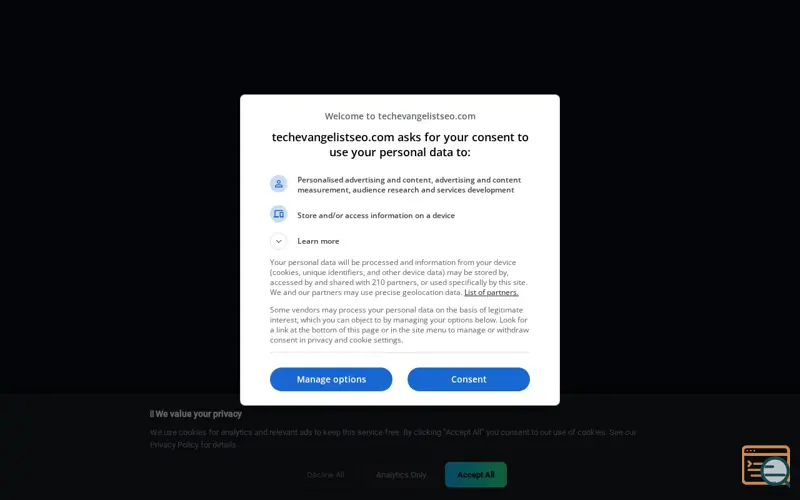 Screenshot of TechEvangelistSEO