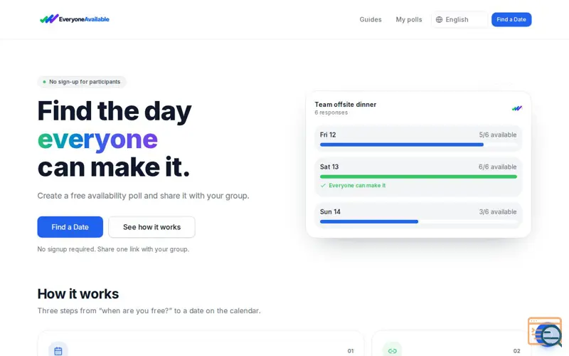 Screenshot of EveryoneAvailable