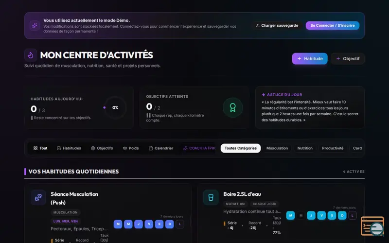 Screenshot of Visual Habit Tracker
