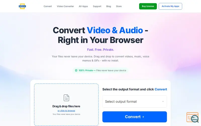 Screenshot of Softorino Online Converter