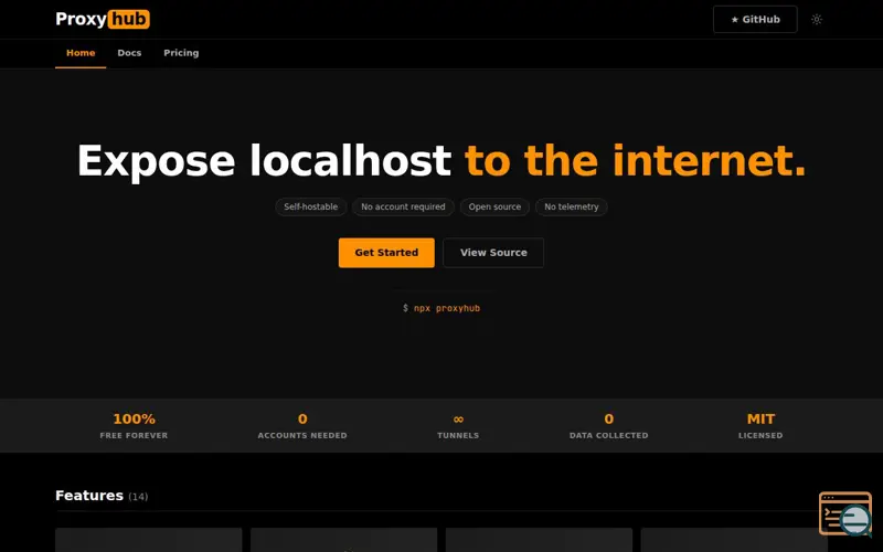 Screenshot of ProxyHub