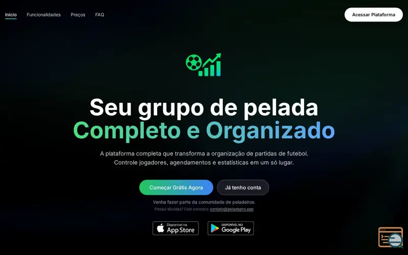 Screenshot of PeladaPRO