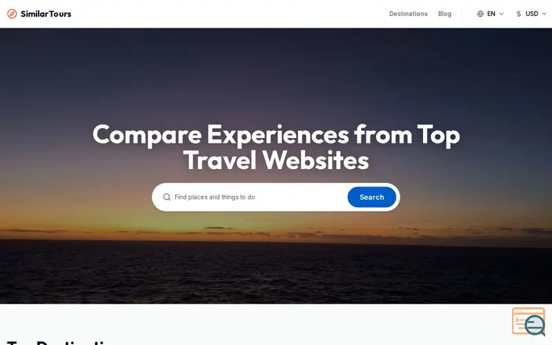 Screenshot of SimilarTours
