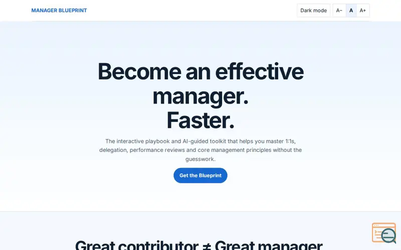 Screenshot of Manager Blueprint