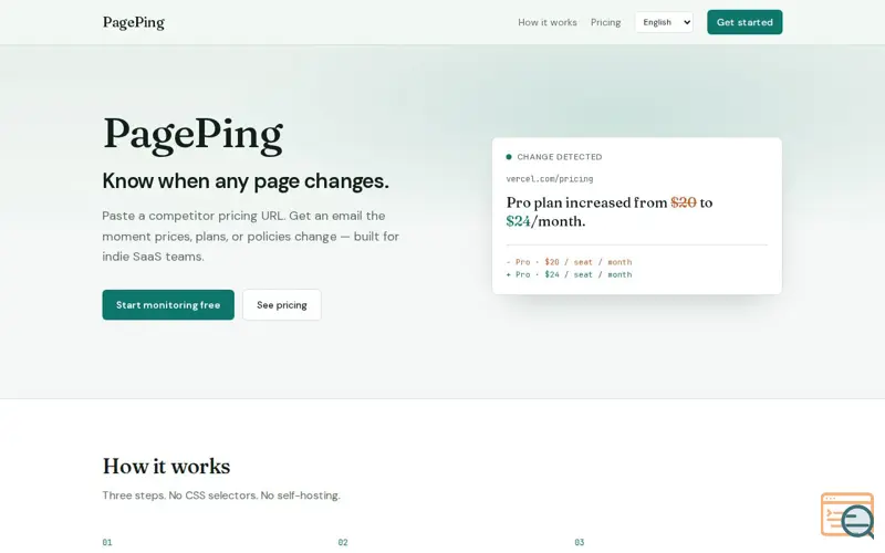 Screenshot of PagePing