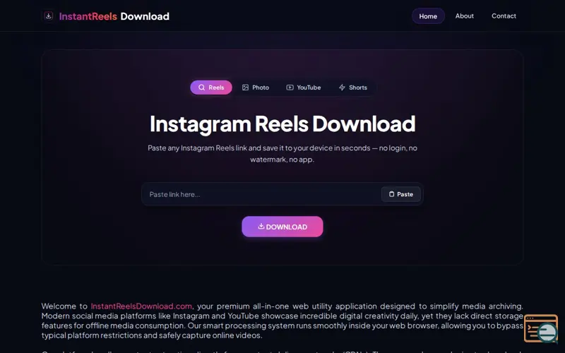 Screenshot of Instagram Reels Download